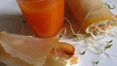 Rouleau de marlin et son nectar d'abricot