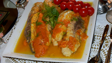 Lotte à la compotée d'abricots safranés