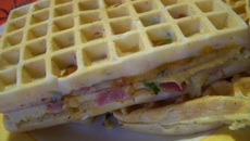 Gaufres salées jambon fromage