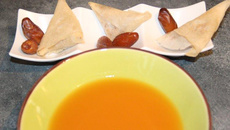Soupe de carottes aux dattes et ses samoussas