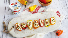 Mini-poivrons au four farcis au Labné