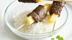 Brochettes de bœuf et de fromage