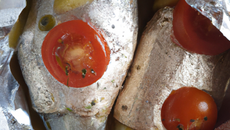 Duo de poisson en papillotte