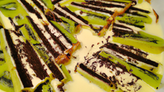 Gratin de kiwi et poire au chocolat blanc