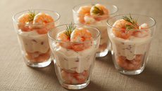 Verrines crevettes sauce cocktail