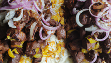 Kebab aux oignons