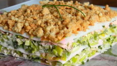 Lasagnes de surimi au saumon et aux poireaux
