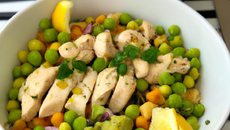 Salade de poulet citronné aux pois chiches