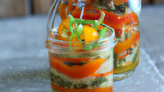 Petits poivrons en verrine