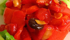 Confit de poivrons à l'orientale