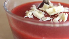 Crème soyeuse aux fraises