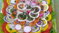 Carpaccio de légumes frais