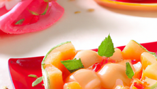 Dessert de melons aux fruits de l'été