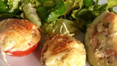 Courgettes farcies au saumon