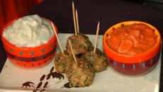 Boulettes de lapin aux herbes et ces deux dips