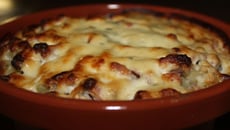 Gratin de pommes de terre, lardons et Roquefort
