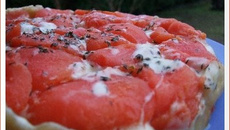 Tatin de tomate à la tomme