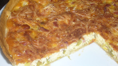 Quiche fondue de poireaux et lardons