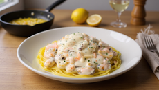 Spaghettis aux fruits de mer à la crème