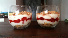 Verrine fraises et biscuits