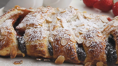 Tresse feuilletée chocolat & fraises