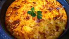 Clafoutis salé au roquefort