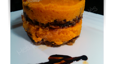 Mille-feuille croquant de potiron et canard confit