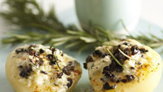 Poires rôties au miel et au Boursault