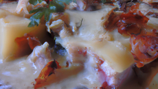 Cassolette de lotte au lard