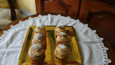 Choux craquelins poire caramel