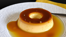 Crème caramel au beurre salé sur confiture de lait