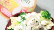 Boulettes de viande à l'alsacienne et sa sauce blanche au boursin cuisine échalotes et ciboulette