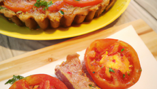 Tarte tomate et thon moutarde