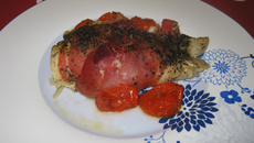 Papillotes de cabillaud au jambon de Parme