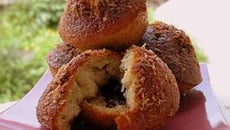 Muffins bananes cœur Nutella et éclats de coco
