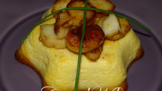 Saint-Jacques rôties, flan au parmesan