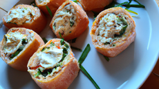 Roulés de saumon au crabe et au Cottage Cheese