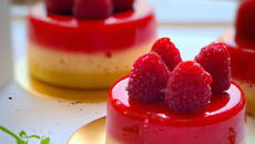 Mini-entremets à la framboise