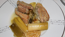 Tendrons de veau aux poireaux