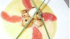 Saint Jacques et ses suprêmes de pamplemousse