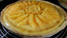 Tarte à l'orange et à la crème pâtissière