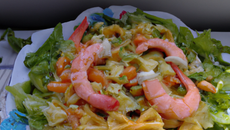 Salade de farfalles aux crevettes