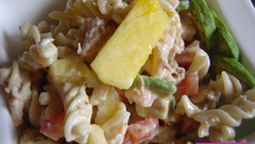 Salade de pâtes-avocats-crevettes