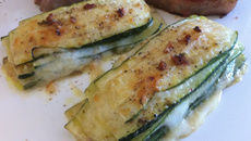 Mille feuilles de courgettes aux 2 fromages