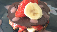 Craquant fraises-banane au chocolat