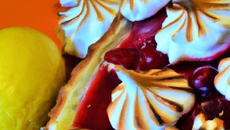 Tarte au citron meringuée et son coulis de fruits rouges