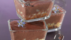 Crème douceur au Tapioca, au chocolat, spéculoos et poire