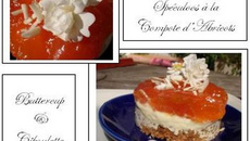 Tartelettes glacées de spéculoos à la compote d'abricot