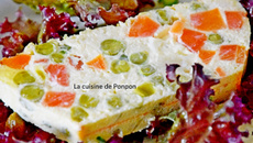 Terrine de petits pois, carottes et navets
