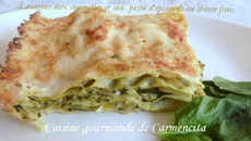 Lasagnes aux courgettes et son pesto d'épinards au chèvre frais